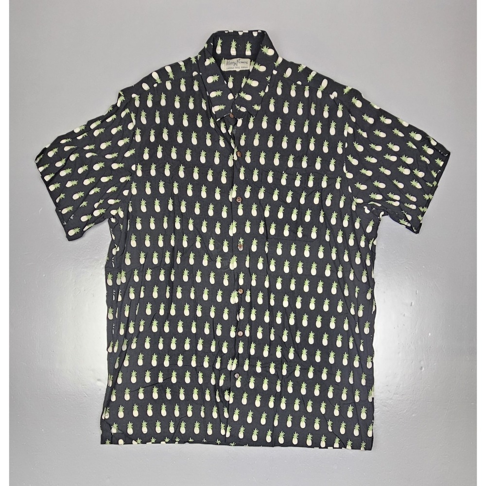 Kenny Flowers Limited Edition Button Up Shirt Mens‎ 2XL. Rayon Pineapple Print.